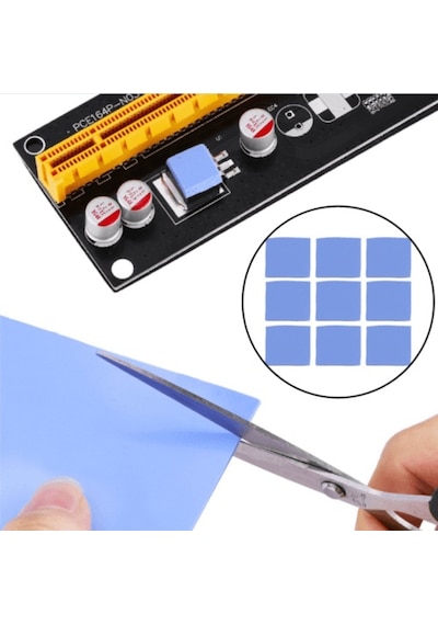 1.0Mm x 100 x 100Mm Chipset Soğutucu Termal Pad Ped 10 x 10Mm Kesilmiş