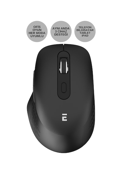 Everest SM09 3 Cihaz Desteği 2.4G+BT1+BT2 Kablosuz Bluetooth Mouse