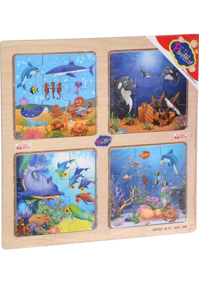 Znv Zenvia Mey İthalat Ony-343/344/345/346 Ahşap Eğitici 4'lü Puzzle -onyıl Znv2025 Cmn Belirtilmemiş