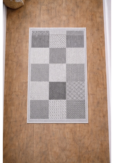 Merinos Rs Sisal 79269-096 Özel Kesme Halı Gri Çok Renkli