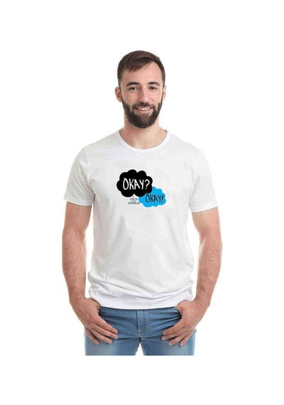 The Fault In Our Stars Baskılı Beyaz Erkek Tshirt