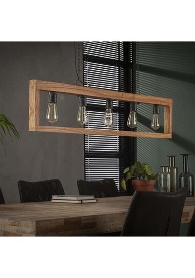 Bfdshop Avize Modül Sarkıt Ahşap Dekor Avize 130Cm 5 Duy