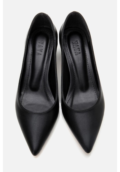 Yaya By Hotiç Yaya Kadın Siyah Kısa Topuklu Stiletto Siyah