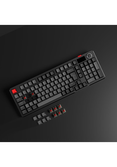 Loyal Pro Gri/siyah 3 Bt + 2.4 Ips Ekranlı Red Switch Rgb Mekanik Kablosuz Klavye