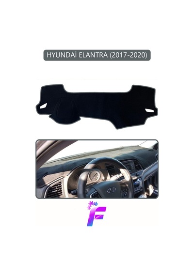 Hyundai Elantra 2017-2020 Uyumlu Torpido Örtüsü Yansıma Önleyici Hızlı Montaj Koruma G20