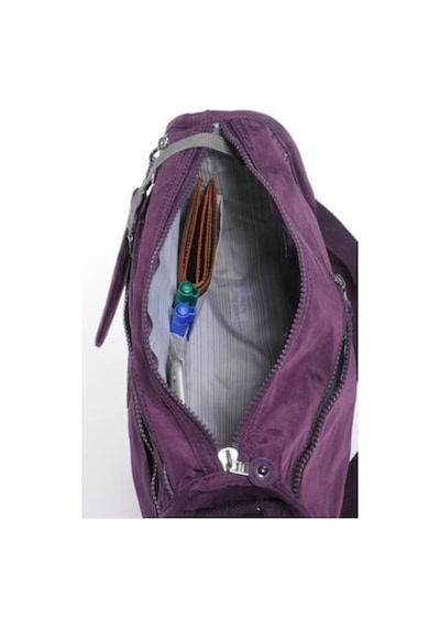 Smart Bags Kadın Mor Krinkıl Kumaş Çapraz Çanta 1128