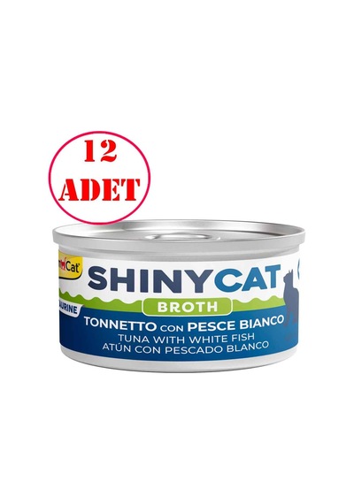 Gimcat Shinycat Kedi Konservesi Beyaz Ton Balıklı 70 Gr 12 Ad