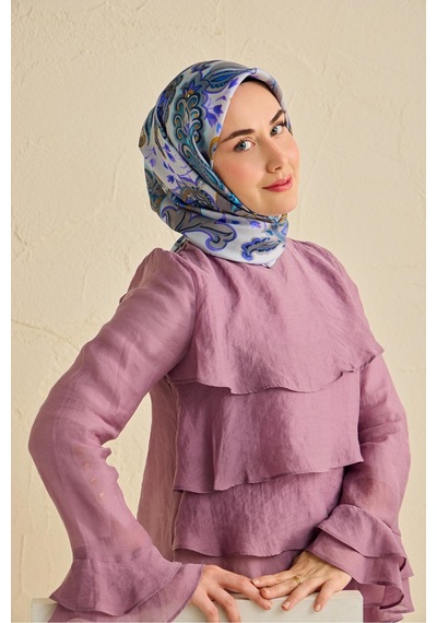 Silk Home Twill İpek Eşarp 11504-14 Gri