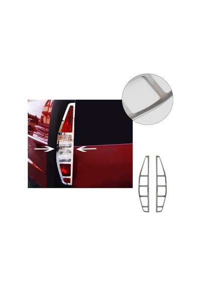 Fiat Doblo Uyumlu 2000-2006 Krom Stop Çerçevesi 2 Parça Paslanmaz Çelik
