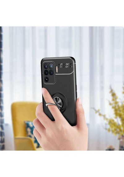 Oppo Reno 5 Lite Kılıf Zore Ravel Silikon Kapak Kırmızı