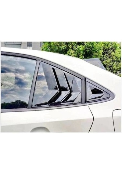 Automix Toyota Corolla Uyumlu 2019+ Arka Kelebek Cam Kaplama-piano Black