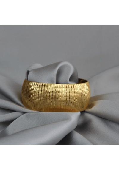 Altın Kaplama 3 Cm Desenli Bilezik Gold
