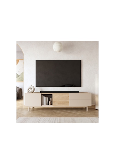 Sedra Tv Ünitesi Sehpası 2 Kapaklı 2 Geniş Çekmeceli Ahşap Ayak 180cm Kumsal-sepet Sd1-cs Bej Sedra Tv Ünitesi Sehpası 2 Kapaklı 2 Geniş Çekmeceli Ahşap Ayak 180cm Kumsal-sepet Sd1-cs Bej