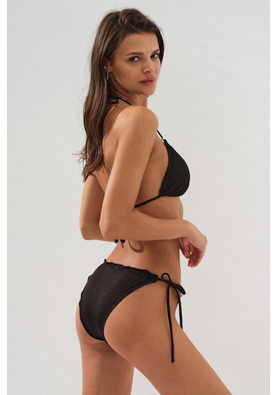 Pierre Cardin Fırfırlı Üçgen Bikini Takım Siyah 231240 231240 Sıyah