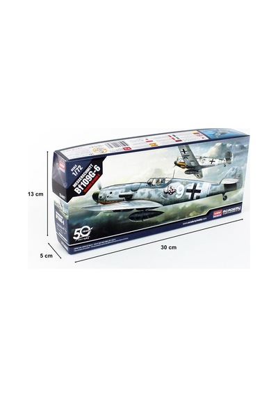 Academy 12467 1/72 Ölçek, Messerschmitt Bf 109 G-6 Savaş Uçağı, Plastik Model Kiti-48824