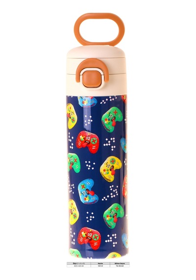 Kaukko Kids 520 Ml Good Game Baskılı Lacivert - Kırmızı Erkek Çocuk Çelik Termos Matara Çift İçim Kilitli Kapak - L5392 Kaukko Kids 520 Ml Good Game Baskılı Lacivert - Kırmızı Erkek Çocuk Çelik Termos Matara Çift İçim Kilitli Kapak - L5392