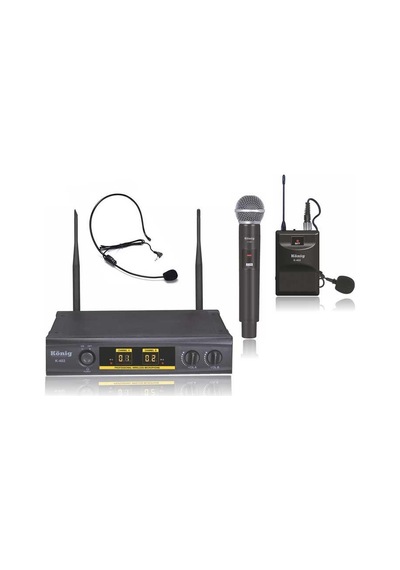 König K-402 El+Yaka Iki Kanal Uhf Telsiz Mikrofon