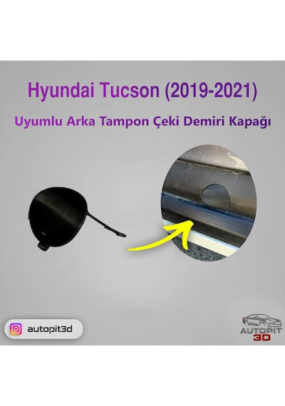Hyundai Tucson Facelift 2019-2021 Uyumlu Arka Tampon Çeki Demiri Kapağı