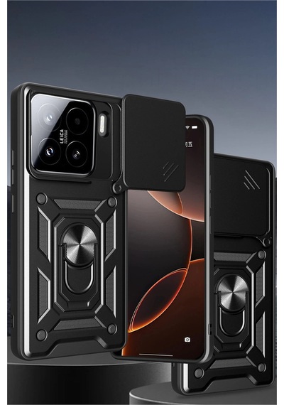 Mi 15 Pro Kılıf Pars Lens Yüzüklü Silikon - Yeşil