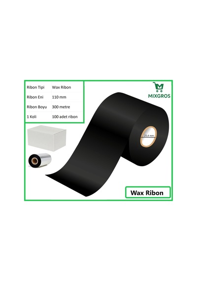 110x300 Metre Wax Ribon 100 Adet