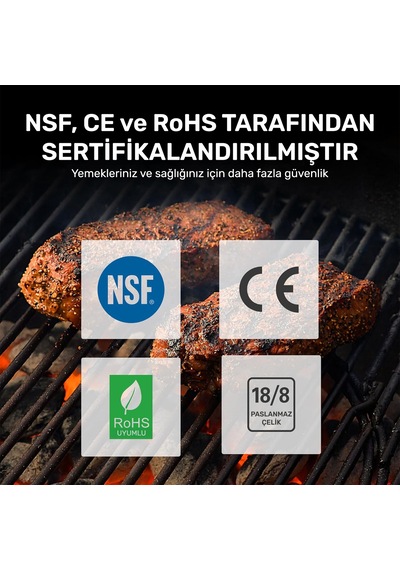 ThermoPro TP07C Alarmlı, Aydınlatmalı ve Kablosuz 150m Menzilli Profesyonel Gıda Pişirme Termometre