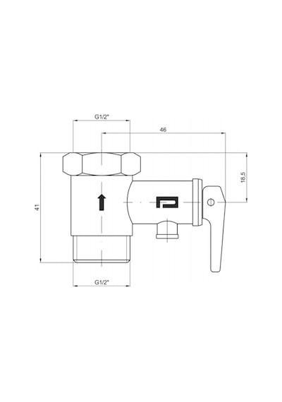 Pakkens Elektrikli Termosifon Emniyet Ventili 9 Bar Mandallı 1/2'