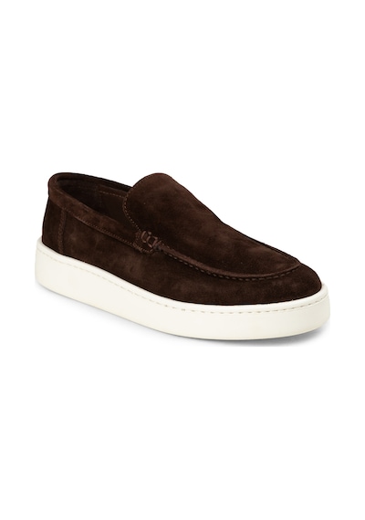 Deery Hakiki Süet Kahverengi Erkek Loafer Ayakkabı - 04405mkhve01