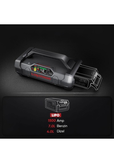 Lokithor Lıpo 14.8volt Li-polimer 1500a Takviye Gücü Apartx İle