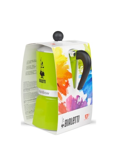 Bialetti Rainbow Moka Pot 3 Cup Yeşil
