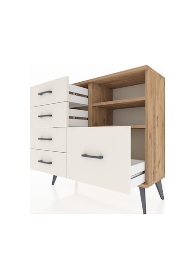 Arges Şifonyer 2 Raflı 5 Çekmeceli 88x30x80 Çam-çam/aytaşı Çam/aytaşı