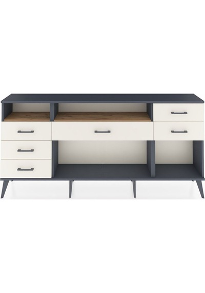 Arges Konsol 2 Raflı 6 Çekmeceli 176x30x83 Antrasit-çam/aytaşı Çam/aytaşı Arges Konsol 2 Raflı 6 Çekmeceli 176x30x83 Antrasit-çam/aytaşı Çam/aytaşı