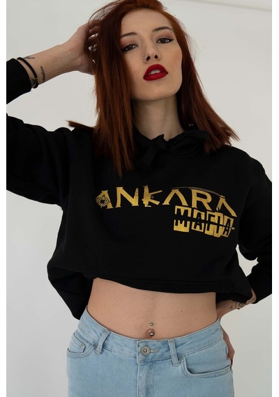 Ankara Mafıa Kapşonlu Siyah Unisex Sweatshirt Hoodie Polar