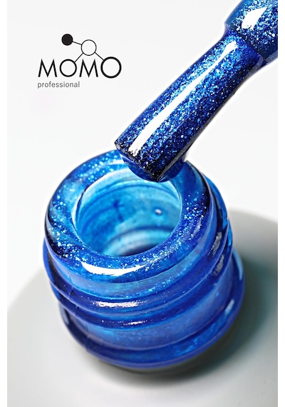 Momo Professional Kalıcı Oje S036 Simli Saks Mavi 14 Ml