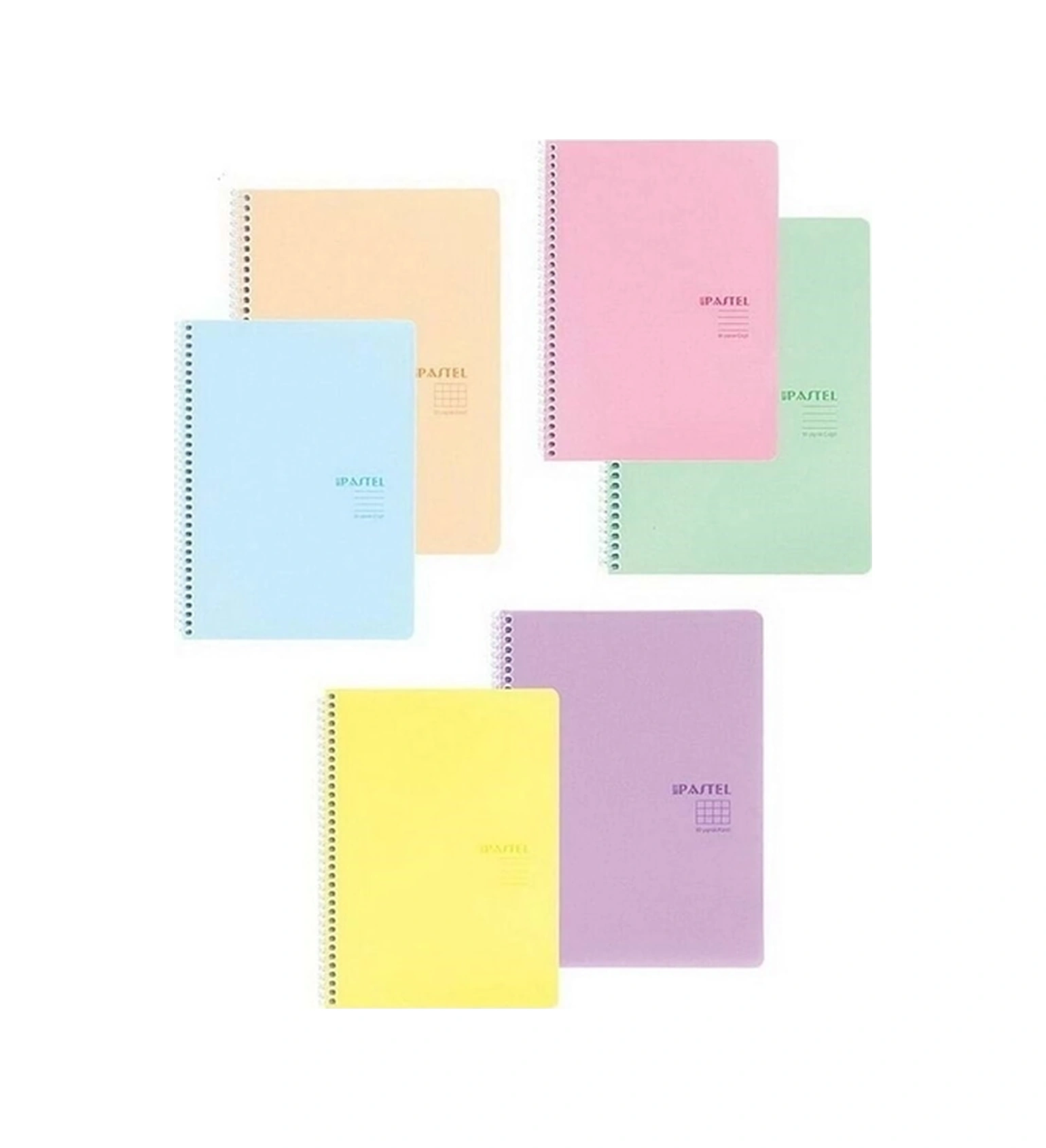 A5 72 Yp. Kareli Pp. Kp. Spiralli Pastel Show Defter