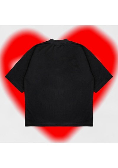 Flood Of Style Comme Des Garçons Oversize Unisex Pamuklu Nefes Alan Kalın Kumaşlı Siyah