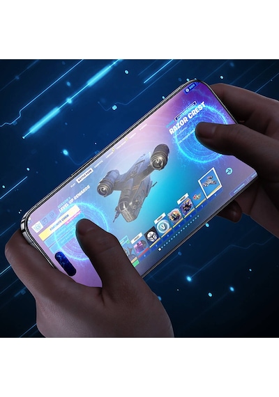 Apple Uyumlu   iPhone 14 Pro Oyunculara Özel Mat Ekran Koruyucu Benks Joytouch Uygulama Aparatlı