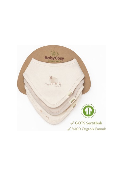 Babycosy Organic Wear Bebek 3'lü Fular,%100 Organik Pamuk,bebek Ve Yenidoğan Serisi Krem