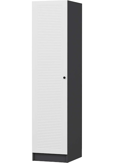 Minar Kale 1 Kapaklı Raflı Dolap Antrasit - Beyaz Panjur 190cm
