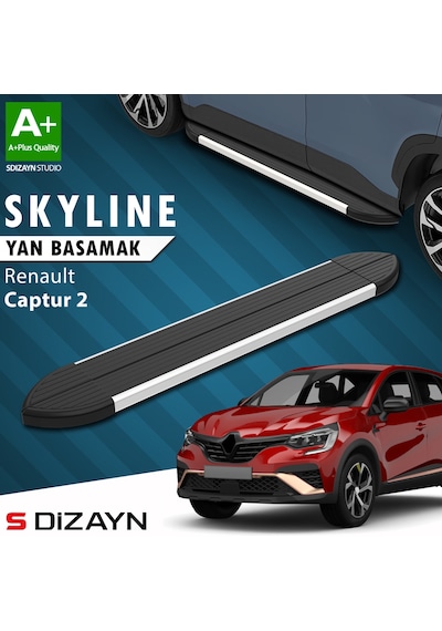 S-dizayn Renault Captur 2 Skyline Aluminyum Yan Basamak 183 Cm 2020 Üzeri A+ Kalite