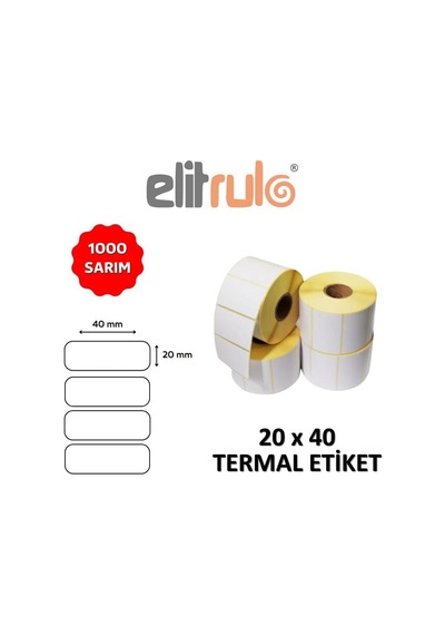 Barkod Etiketi 20x40 Termal - 1000 Adet Diğer