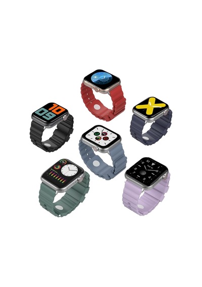 Apple Watch Silikon Kayış 38-40-41mm Uyumlu Yumuşak Rahat Günlük Kullanım Değiştirilebilir Saat Bandı Çok Renkli