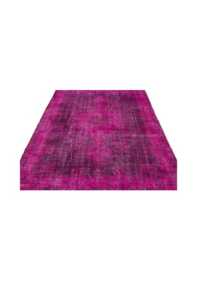 El Dokuması Vintage Yün-pamuk Fuşya Halı 13482 173 X 277 Cm Pembe