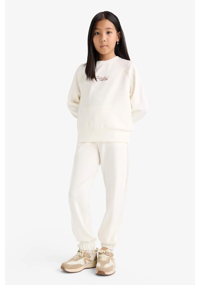 Defacto Kız Çocuk Beli Lastikli Jogger Eşofman Altı F3017a825auer140 Ekru