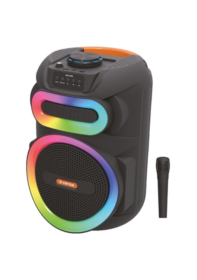 Taşınabilir Mikrofonlu 25w Led Işıklı Bluetooth Hoparlör Seti