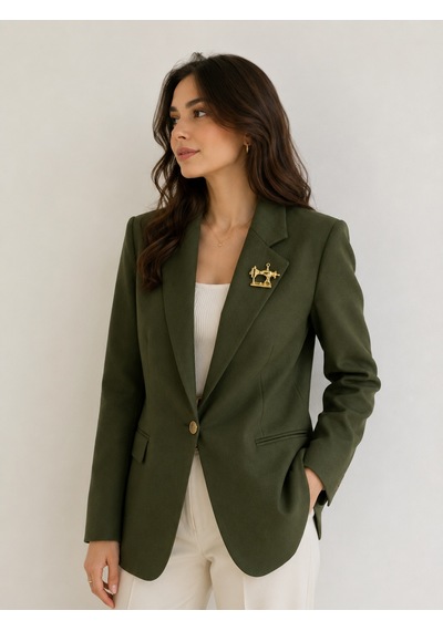 Altın Renk Dikiş Makinesi Kadın Broşu Terzi Ve Moda Tasarımcılarına Özel Açık Gri