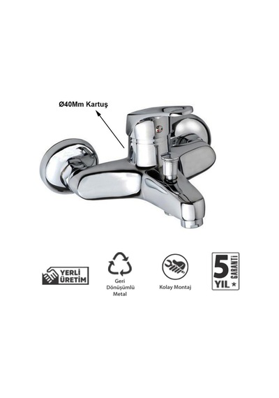 Baymera Mix Banyo Bataryası Krom