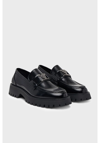 Guess Gorizia 4g Logolu Loafer Ayakkabı Fmfgorlea14 Erkek Ayakkabı Fmfgor Lea14 Black Siyah