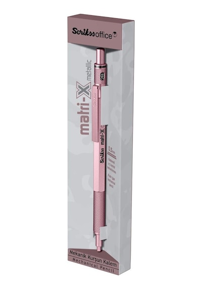 Scrikss Matri-x Versatil 0.5 Mm Metalik Açık Pembe Şeffaf Amb.