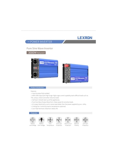 Lexron 3kw 12v Tam Sinüs Inverter