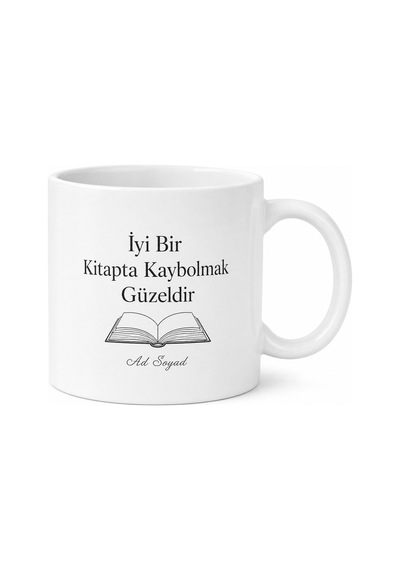 İyi Bir Kitapta Kaybolanlara İngilizce Kupa Bardak Hediye Beyaz / Çok Renkli
